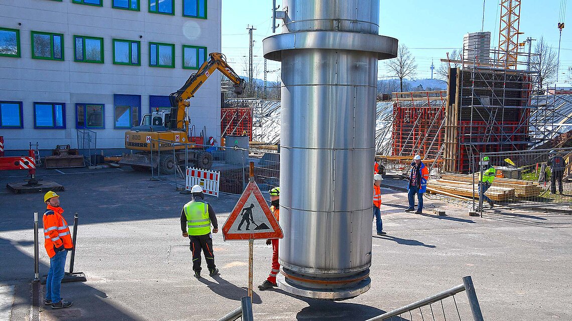 Baustelle Karcherstraße Modernisierung Heizkraftwerk
