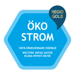 Siegel Klima Invest Ökostrom Regio Gold