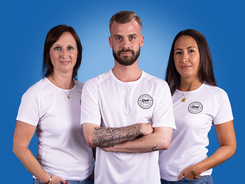 SWK-Mitarbeiter der Personalabteilung bei einem Fotoshooting