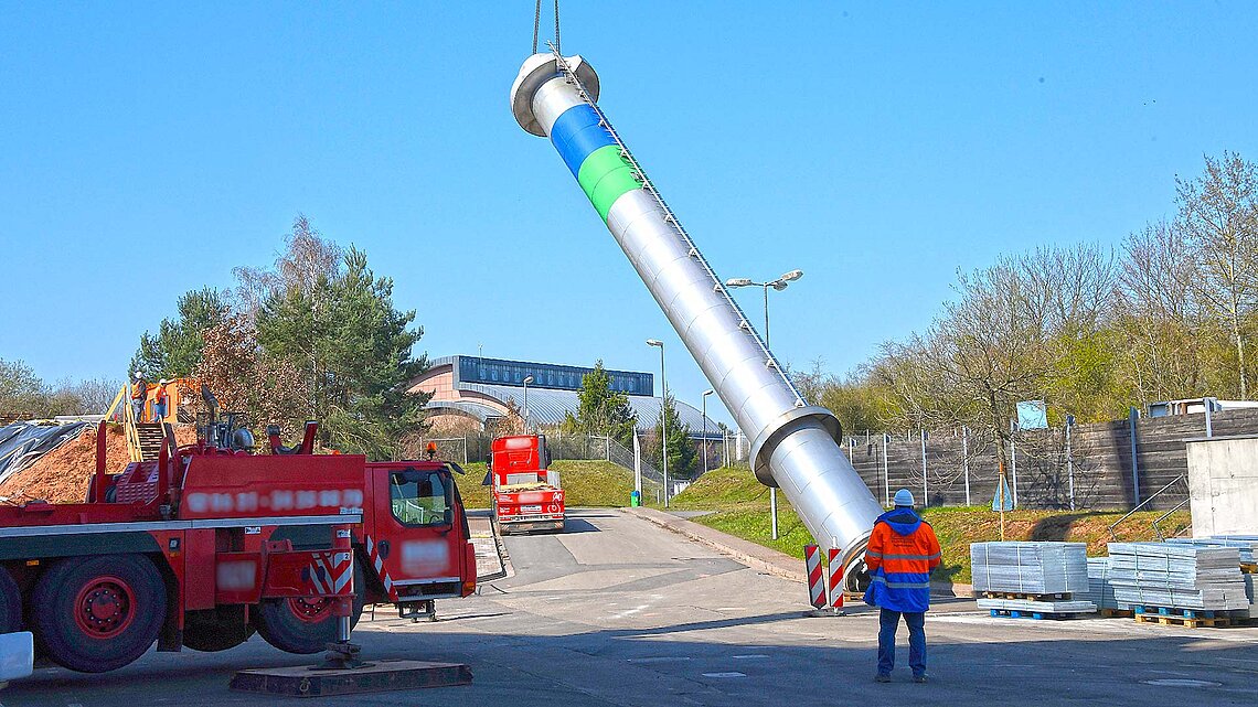 Baustelle Karcherstraße Modernisierung Heizkraftwerk
