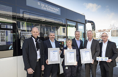 Dreifach ausgezeichnet - SWK Verkehrs-AG erfolgreich zertifiziert