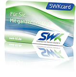 SWKcard spiegelt sich im Boden