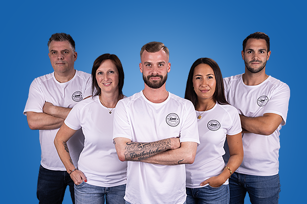 SWK-Mitarbeiter der Personalabteilung bei einem Fotoshooting